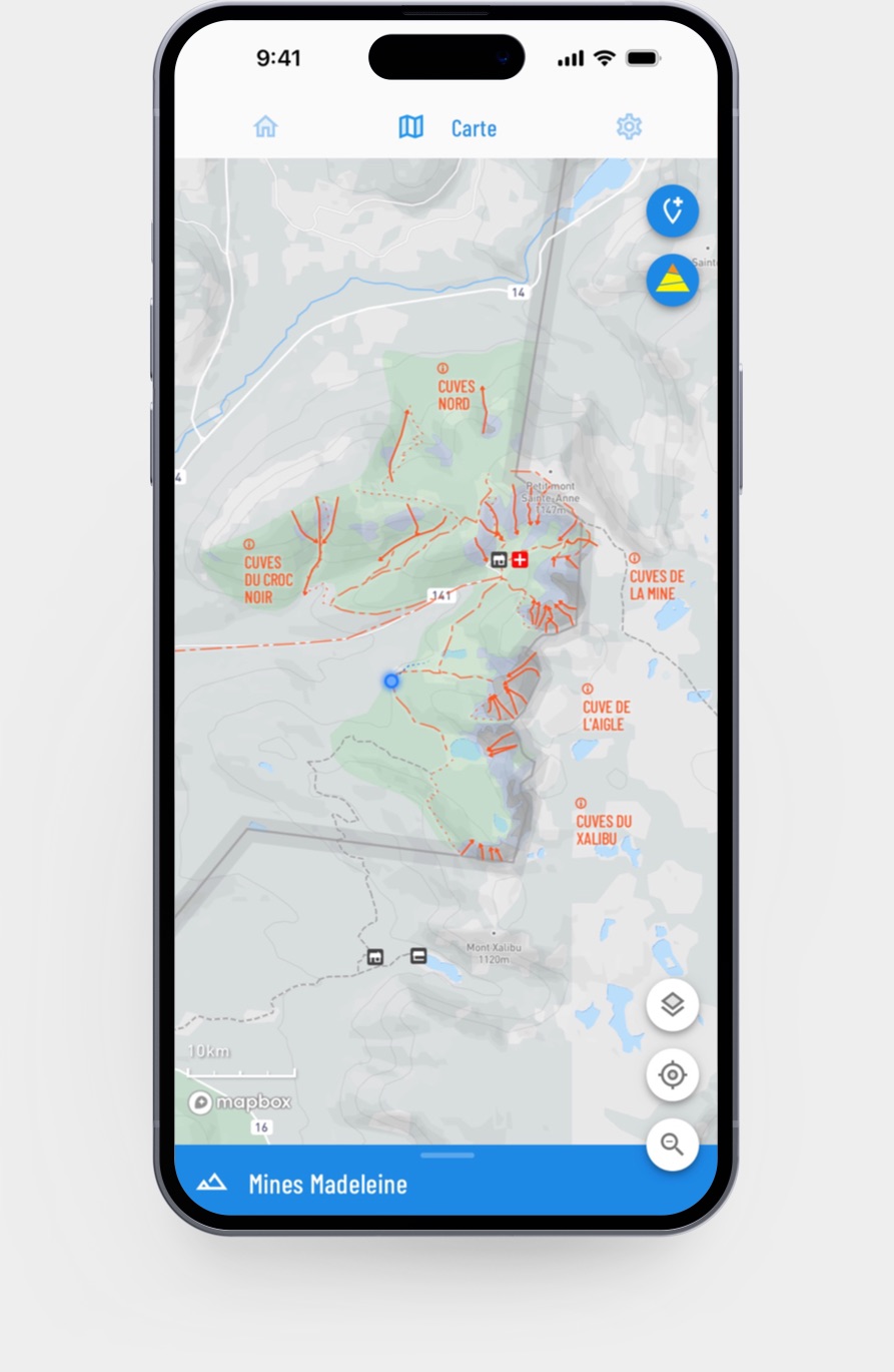 AvQc - appli - Carte topographique