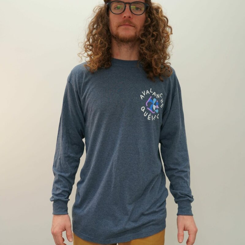 Chandail manches longues Oiseau Unisexe - Bleu chiné