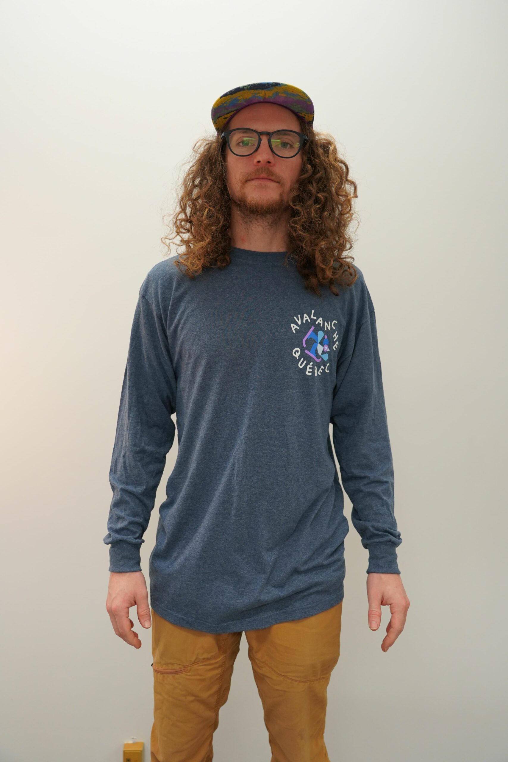 Chandail manches longues Oiseau Unisexe - Bleu chiné