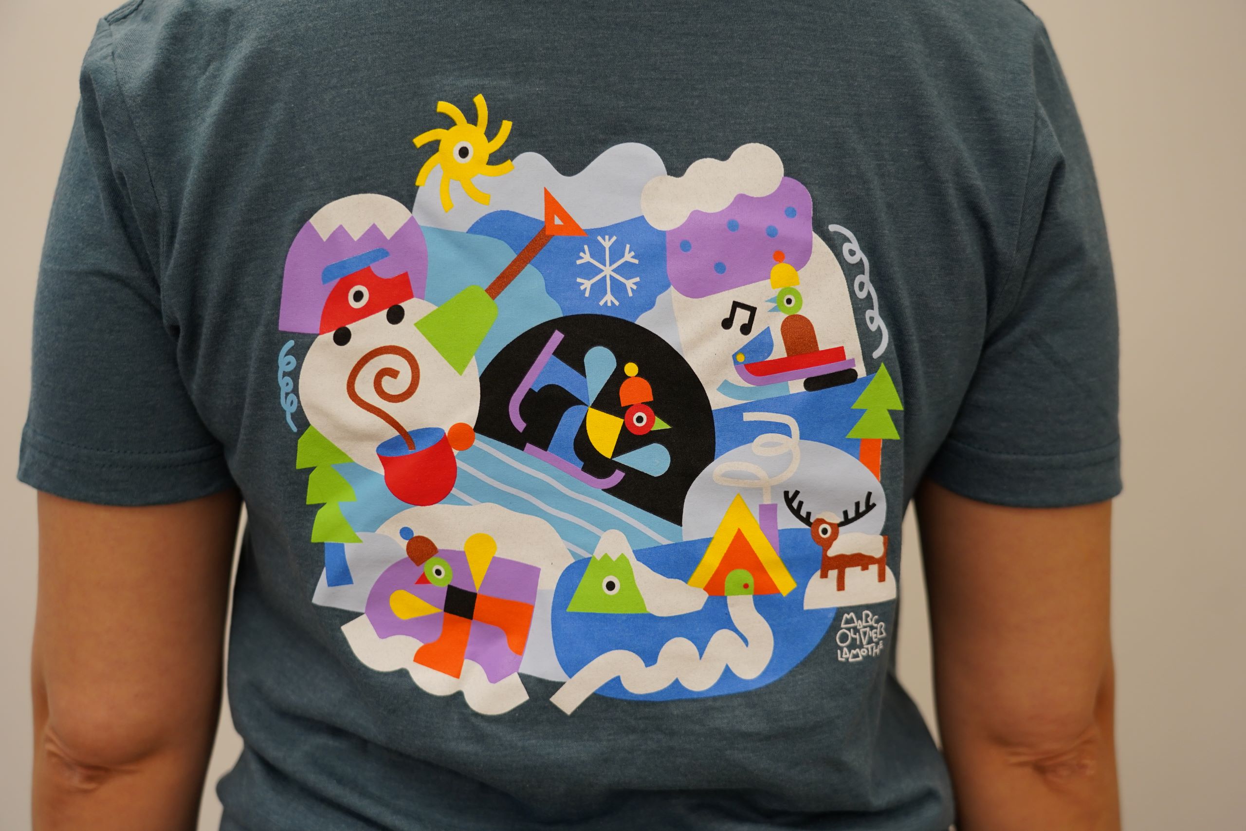 T-shirt Oiseau Unisexe - Bleu – Image 5