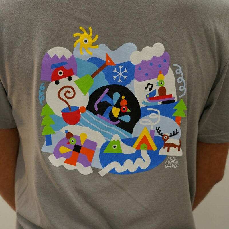 Unisex Bird T-Shirt - Pale Grey